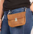 Hot Leathers CPL5002 Distressed Brown Leather Ladies Clip Pouch