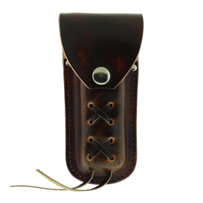 Hot Leathers CSF1002 Brown Leather Laced Knife Case