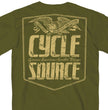 Official Cycle Source Magazine CSM1007 Men’s Eagle Military Green T-Shirt