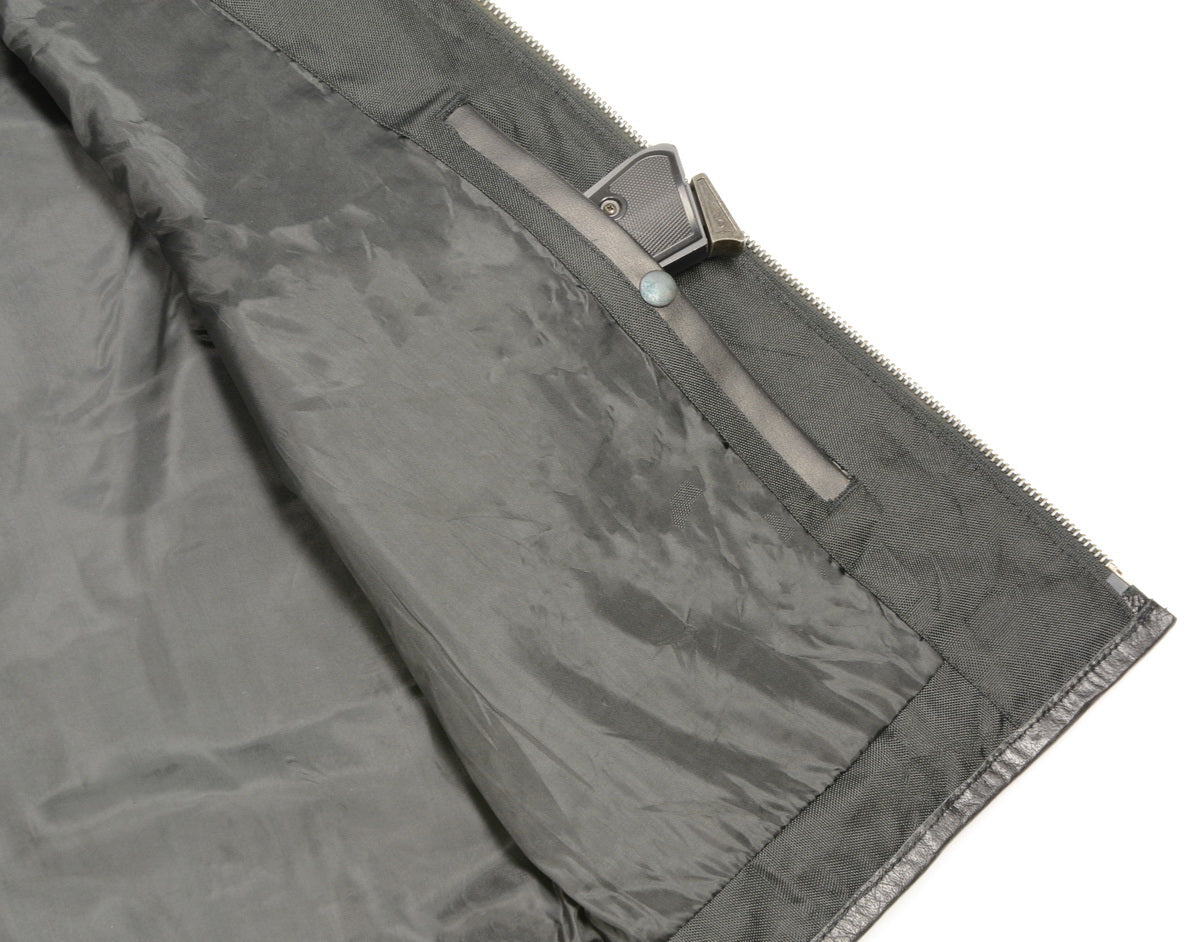Club Vest CVM3741 Men’s Black Zipper Front Side Lace Leather Vest with Seamless Design