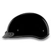Close Out Clearance Daytona Helmets D1-A ‘Skull Cap' HI-Gloss Black Half Face Helmet with Visor