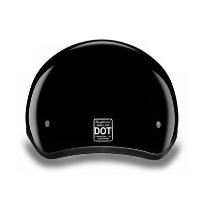 Close Out Clearance Daytona Helmets D1-A ‘Skull Cap' HI-Gloss Black Half Face Helmet with Visor