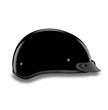 Close Out Clearance Daytona Helmets D1-A ‘Skull Cap' HI-Gloss Black Half Face Helmet with Visor