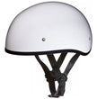 Close Out Clearance Daytona Helmets D1-CNS ‘Skull Cap' HI-Gloss White Half Face Helmet without Visor