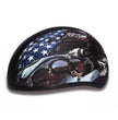 Close Out Clearance Daytona Helmets D6-USA ‘Skull Cap’ with USA Flag and Eagle Half Face Helmet