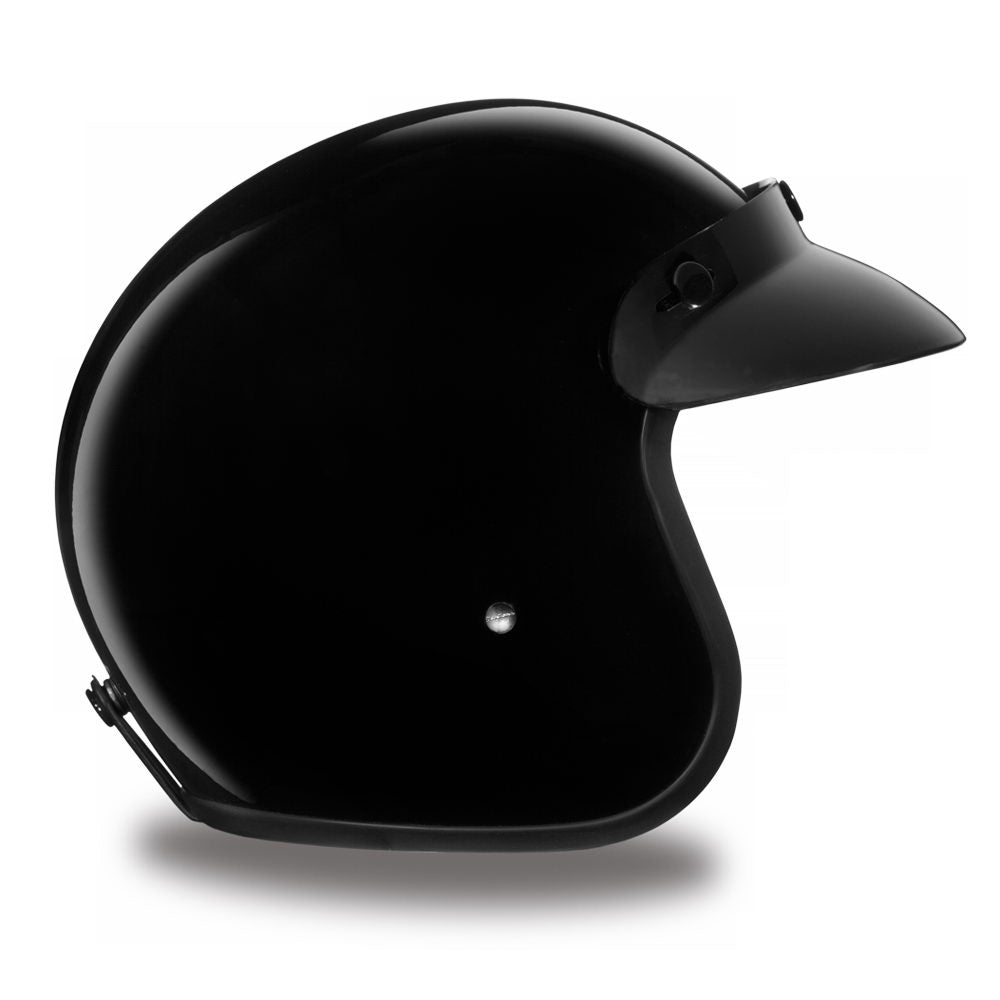 Close Out Clearance Daytona Helmets DC1-A ‘Cruiser’ HI-Gloss Black  ¾ Open Face Helmet