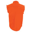 Milwaukee Leather DM1003 Men's Orange Lightweight Denim Shirt with Sleeveless Frayed Cut Off