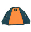 Milwaukee Leather DM1310 Men's Classic Blue Denim Western Style Cowboy Biker Vest w/ Snap Button Closure
