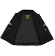 Milwaukee Leather DM1331 Men's Black Denim Motorcycle Biker Riders Vest w/ Shirt Style Collar