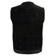 Biker's Edge DM1937 Men's Black Snap Front Denim Club Style Motorcycle Biker Rider Vest