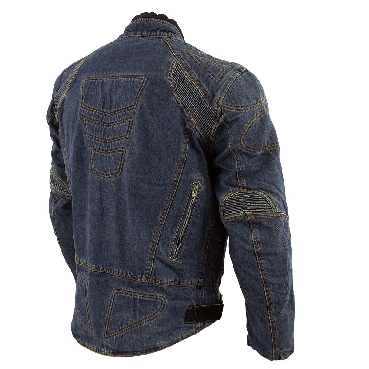 Bikers Edge DM1991 Men's Blue ‘Armored and Vented’ Denim Racing Jacket