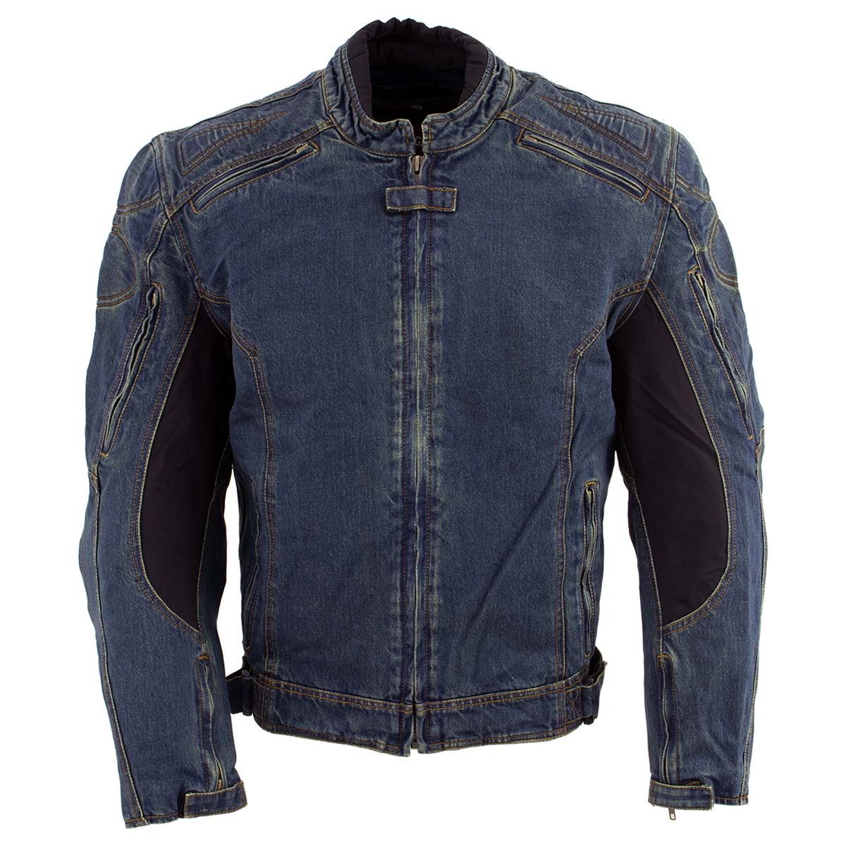 Bikers Edge DM1991 Men's Blue ‘Armored and Vented’ Denim Racing Jacket