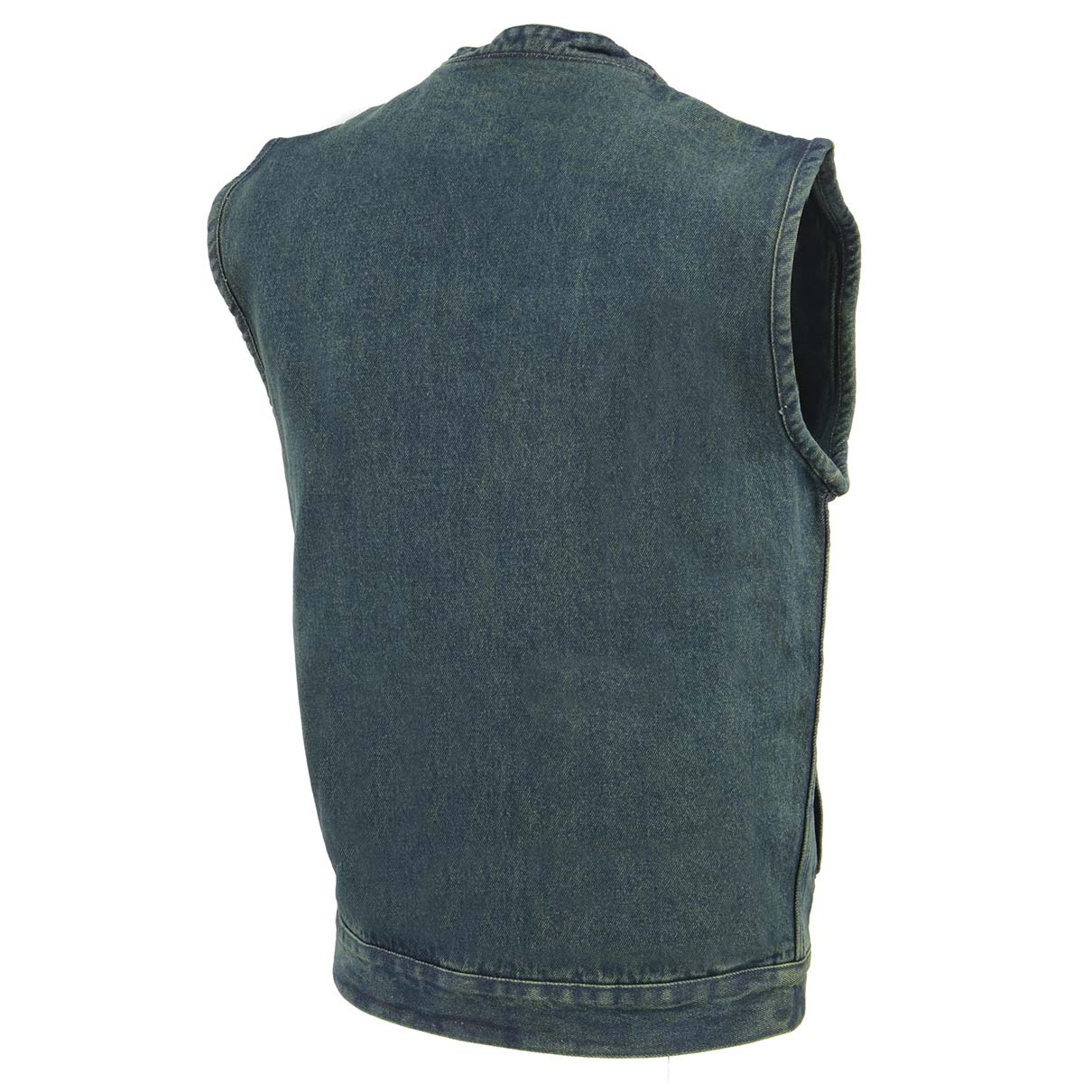 Milwaukee Leather DM2238 Men's Classic Blue Denim Club Style Vest