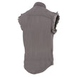 Milwaukee Leather DM4004 Men's Grey Lightweight Denim Shirt with Sleeveless Frayed Cut Off