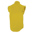Milwaukee Leather DM4008 Men's Yellow Lightweight Denim Shirt with with Frayed Cut Off Sleeveless Look