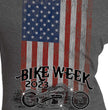 Hot Leathers EDL1063 Women's 2023 Daytona Bike Week Bling Bike Grey T-Shirt