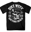 Hot Leathers EDM1190 Men's 2023 Daytona Bike Week SnapBack Skull T-Shirt