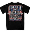 Hot Leathers EDM1192 Men's 2023 Daytona Beach Vintage Patriot Black T-Shirt