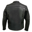 Event Leather Men's Black Sporty Scooter Crossover Motorcycle Riding Leather Jacket EL1408
