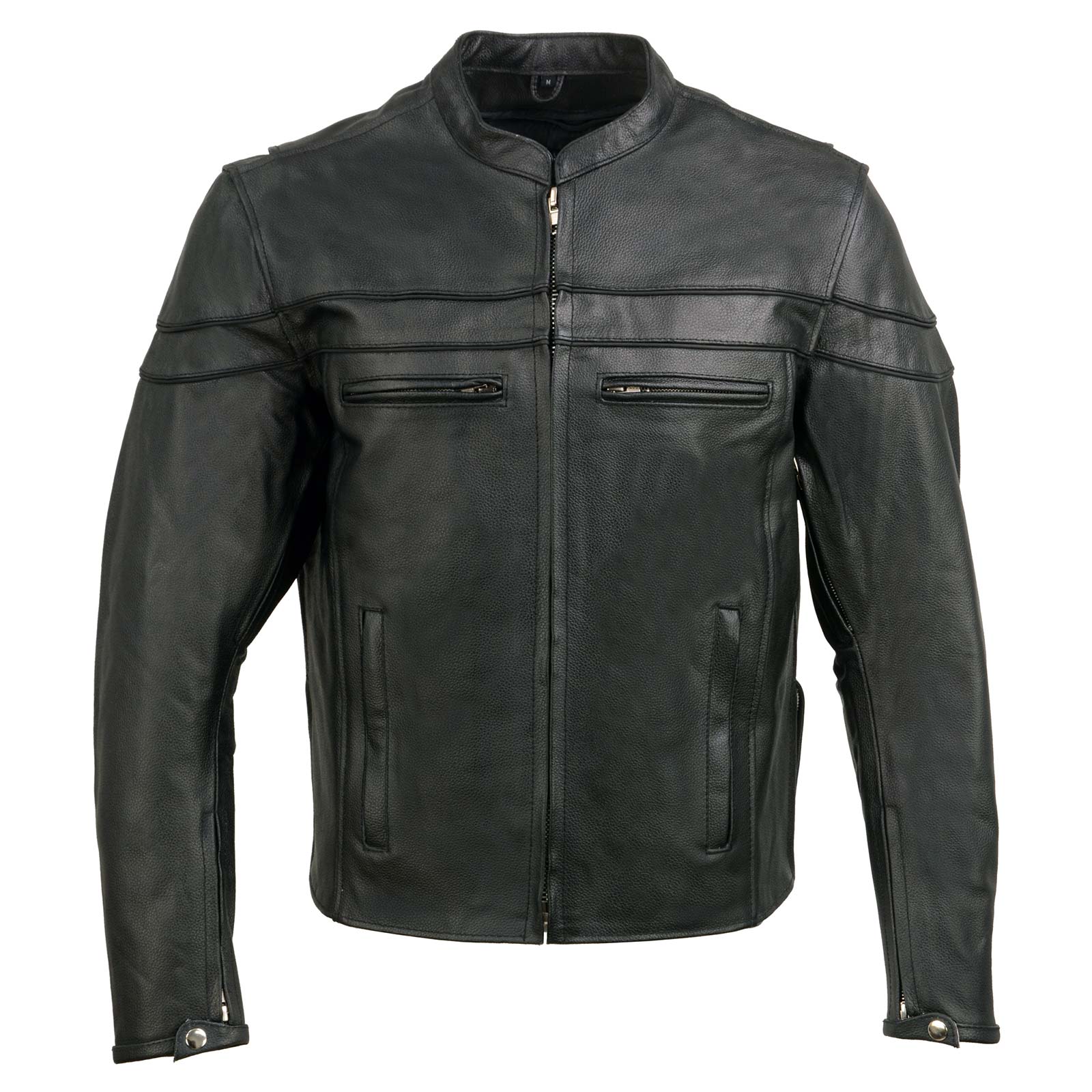 Event Leather EL1408 Men's Black Sporty Scooter Crossover