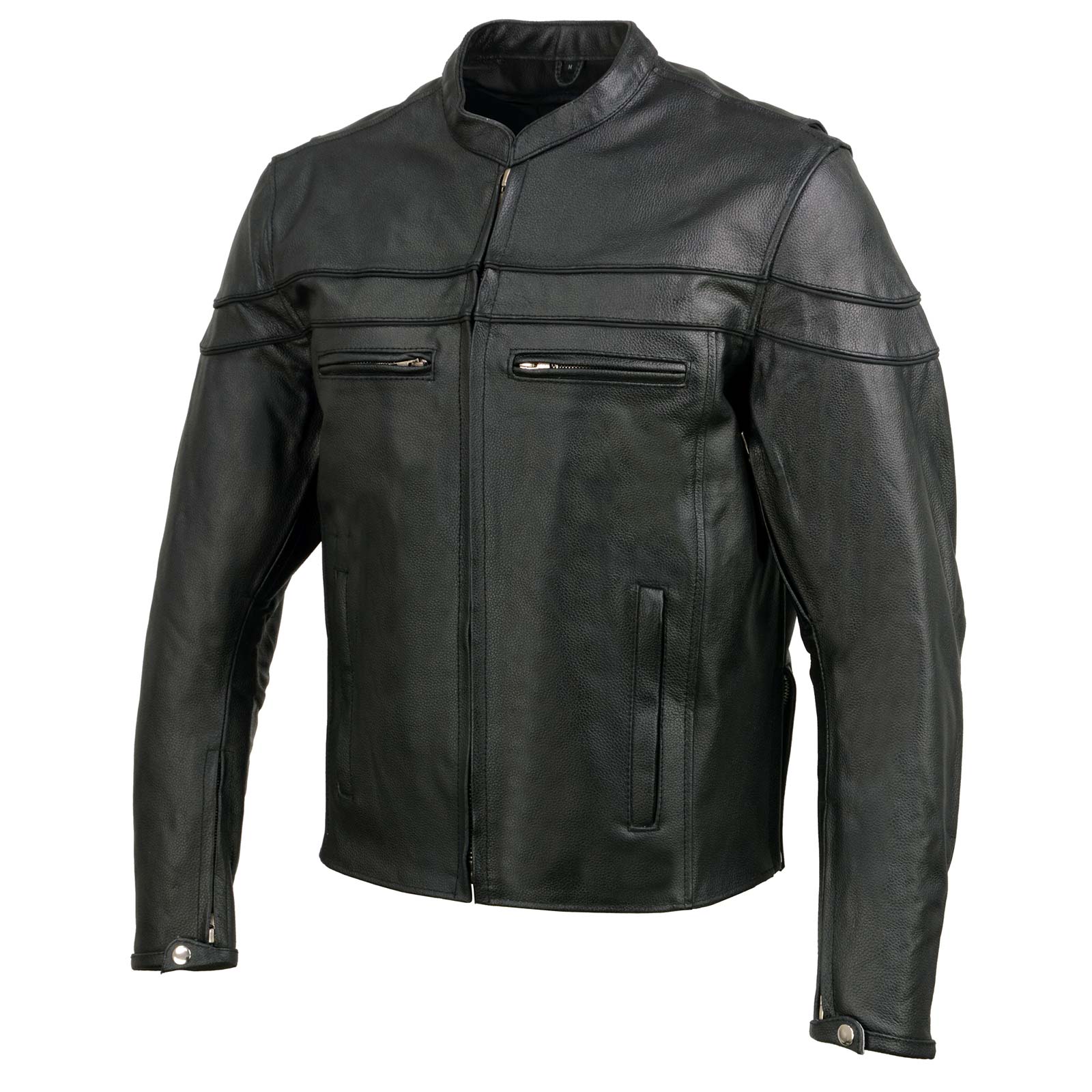 Event Leather EL1408 Men's Black Sporty Scooter Crossover
