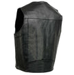 Event Leather EL5310 Black Motorcycle Leather Vest for Men - Riding Club Adult Motorcycle Vests