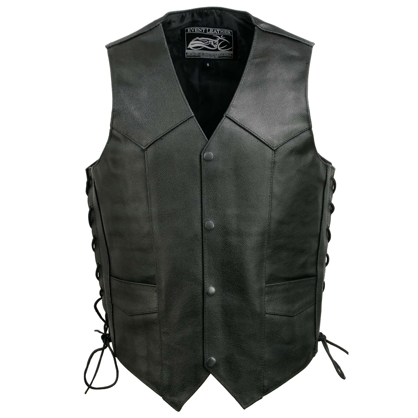 Event Leather EL5315 Men's Black Motorcycle Riders Leather Vest