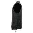 Event Leather EL5315TALL Black Motorcycle Leather Vest for Men's Tall Sizes Riding Club Adult Motorcycle Vests
