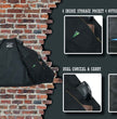 Event Leather EL5391 Black Motorcycle Leather Vest for Men w/ 10 Pockets- Riding Club Adult Motorcycle Vests