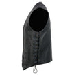 Event Leather EL5391 Black Motorcycle Leather Vest for Men w/ 10 Pockets- Riding Club Adult Motorcycle Vests