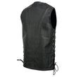 Event Leather EL5391TALL Black Motorcycle Leather Vest for Men Tall Sizes w/ 10 Pockets- Riding Club Adult Motorcycle Vests