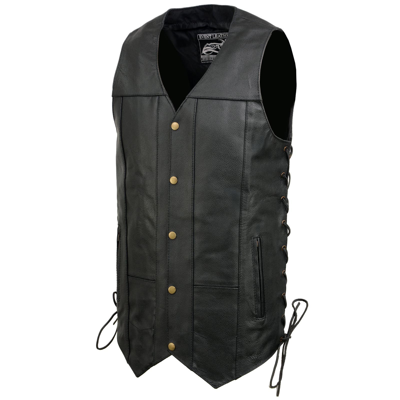 Event Leather EL5391 Men's Tall Sizes Black Leather 10 Pocket Side