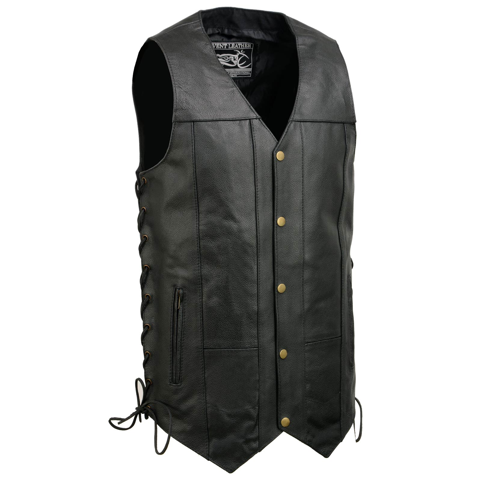 Event Leather EL5391 Men's Tall Sizes Black Leather 10 Pocket Side