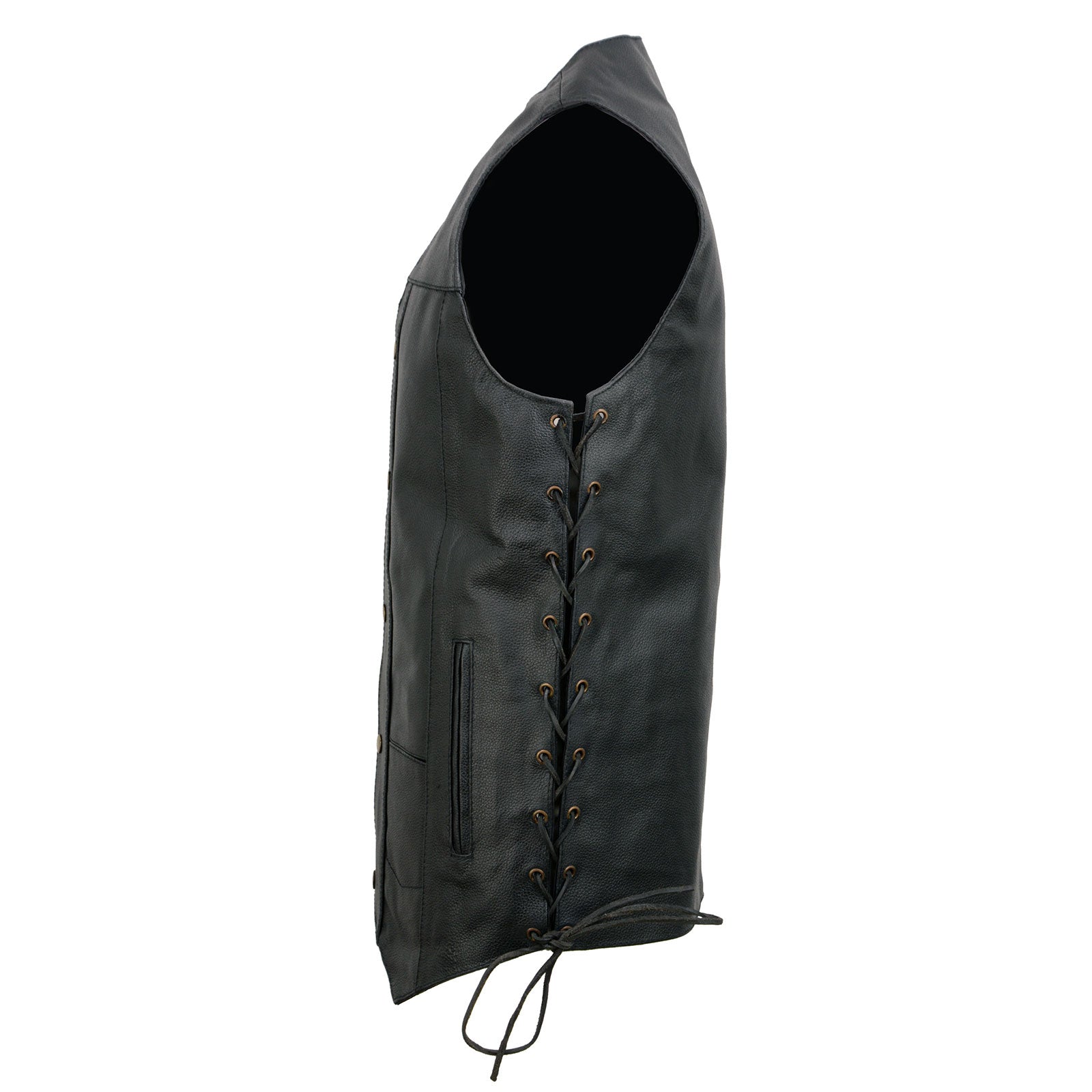 Event Leather EL5391 Men's Tall Sizes Black Leather 10 Pocket Side