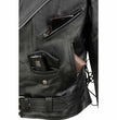 Event Leather EL5411 Men's Black Classic Side Lace Motorcycle Leather Jacket – Motorcycle Riding Jackets