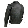 Event Leather EL5411 Men's Black Classic Side Lace Motorcycle Leather Jacket – Motorcycle Riding Jackets