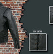 Event Leather EL5411 Men's Black Classic Side Lace Motorcycle Leather Jacket – Motorcycle Riding Jackets – Motorcycle Riding Jackets