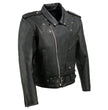Event Leather EL5411 Men's Black Classic Side Lace Motorcycle Leather Jacket – Motorcycle Riding Jackets