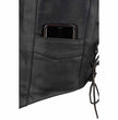 Event Leather's ELM3900 Men's 100% Genuine Motorcycle Leather Vest | Biker Vests with Embossed Eagle | Live To Ride