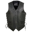 Event Leather's ELM3900 Men's 100% Genuine Motorcycle Leather Vest | Biker Vests with Embossed Eagle | Live To Ride