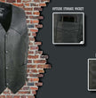 Event Leather's ELM3900 Men's 100% Genuine Motorcycle Leather Vest | Biker Vests with Embossed Eagle | Live To Ride