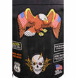 Event Leather ELM3920 Men's Black Leather Pre-Patched Bikers Vest w/ 6 Pockets - 23 Patches and Side Laces