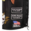 Event Leather ELM3920 Men's Black Leather Pre-Patched Bikers Vest w/ 6 Pockets - 23 Patches and Side Laces
