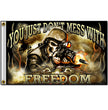 Hot Leathers FGA1046 Skull Soldier Flag 3 Foot x 5 Foot