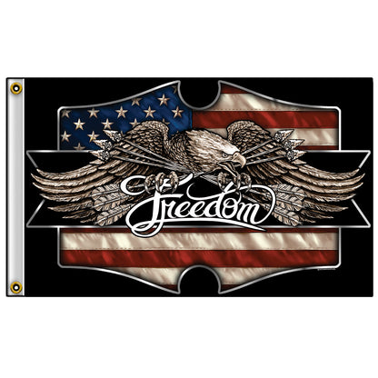 Hot Leathers FGA1065 Freedom Eagle Flag 3 Foot x 5 Foot