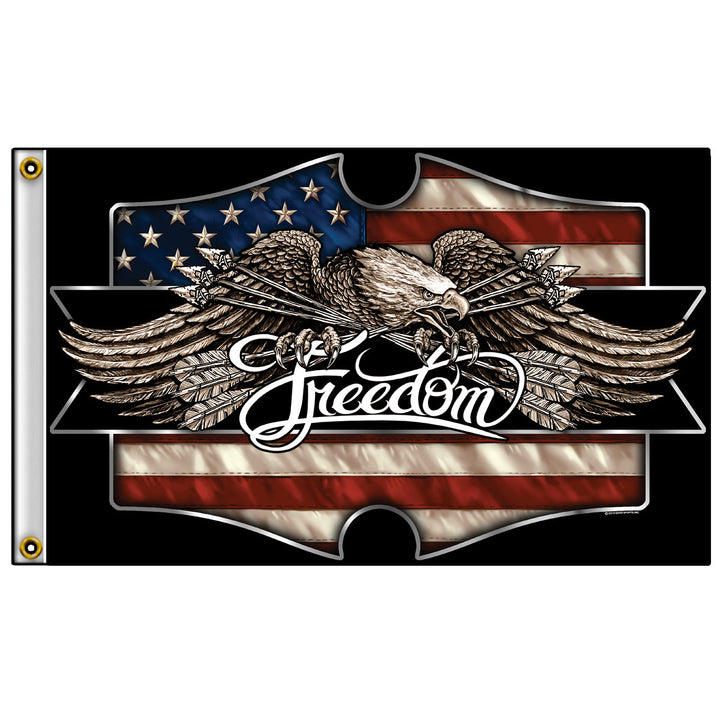 Hot Leathers FGA1065 Freedom Eagle Flag 3 Foot x 5 Foot