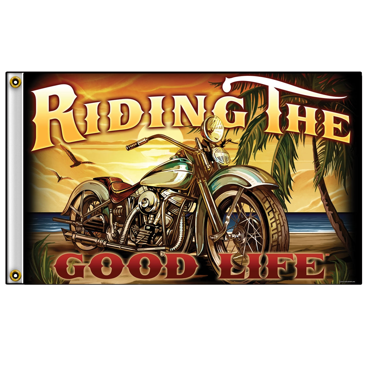 Hot Leathers FGA1070 Riding the Good Life Flag 3 Foot x 5 Foot
