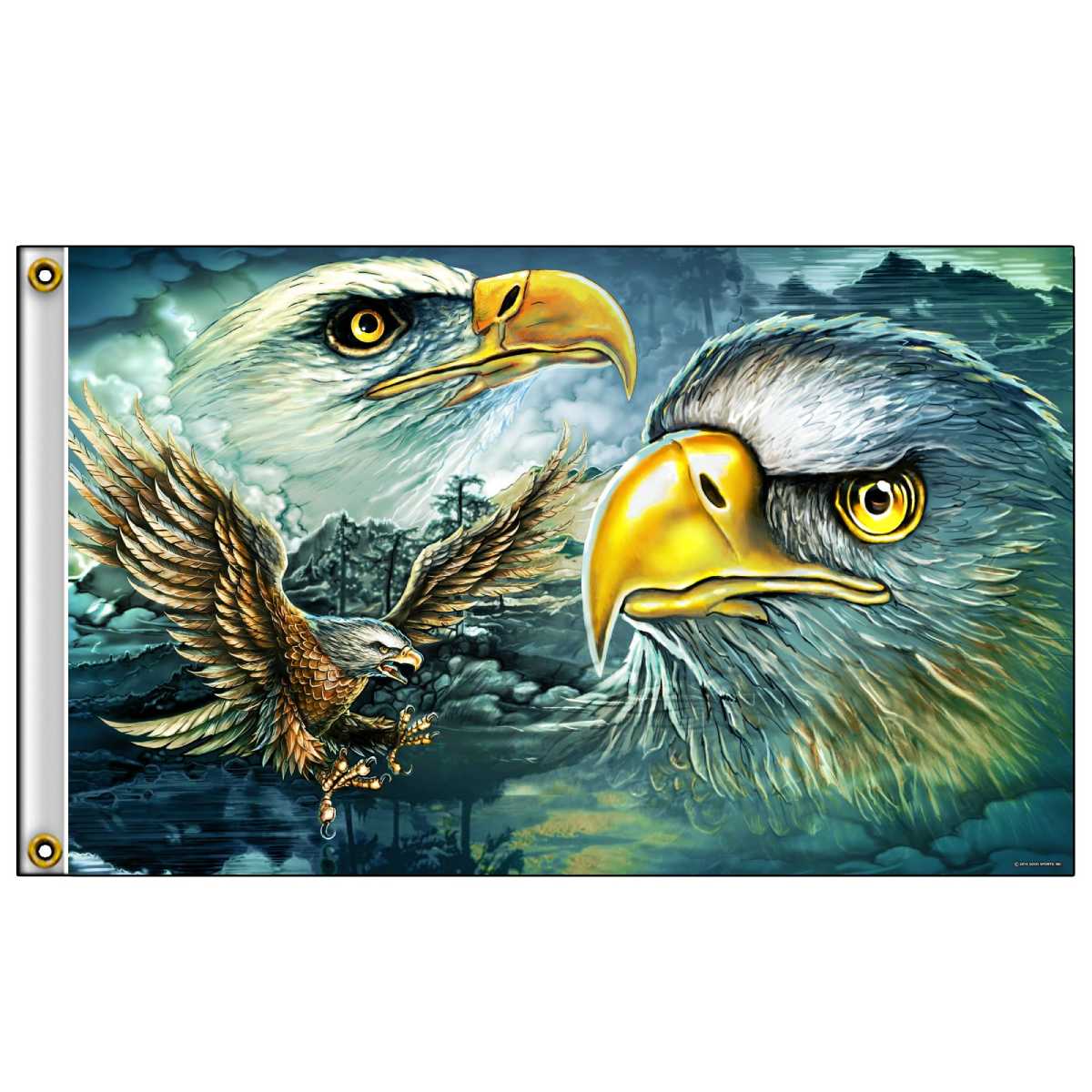 Hot Leathers FGA1078 Eagle Majestic Flag 3’X5’ 3 Foot x 5 Foot
