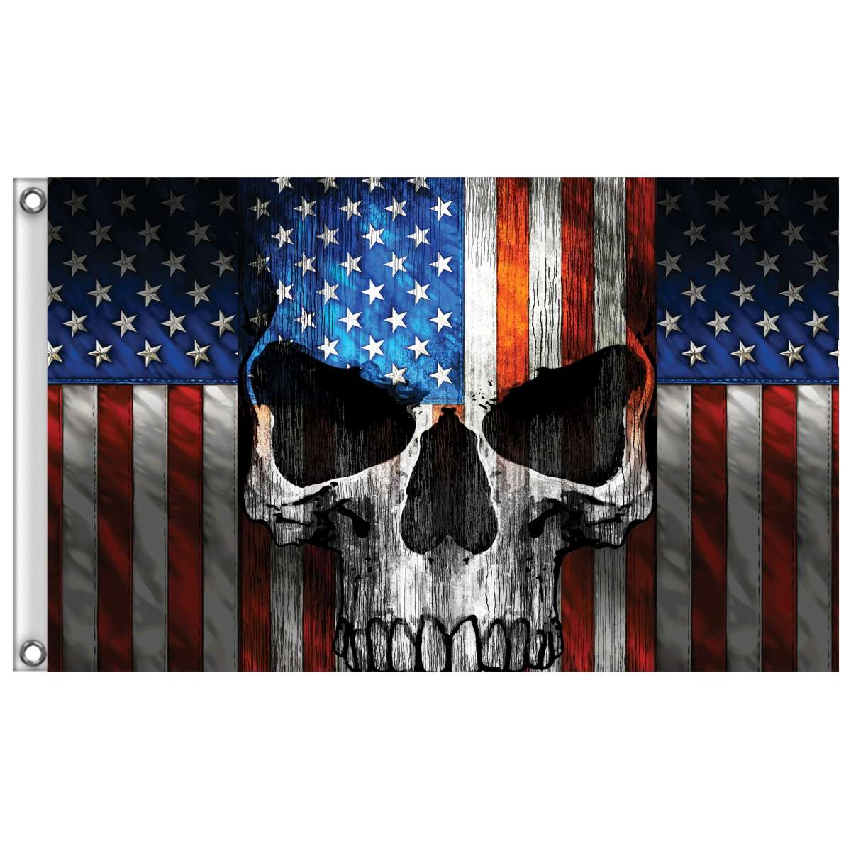 Hot Leathers Patriot Skull Flag FGA1086