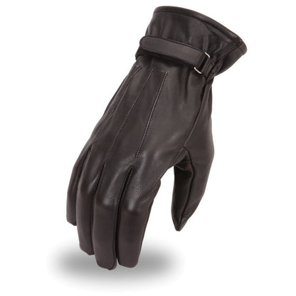 First Manufacturing FI128GL Men’s Motorcycle Leather Patrol Riding Gloves